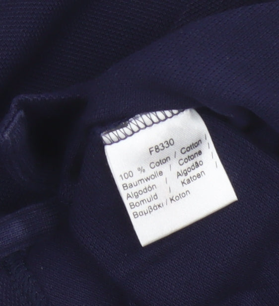 Lacoste Mens Blue S Slim Fit Cotton Pique Logo Polo Shirt
