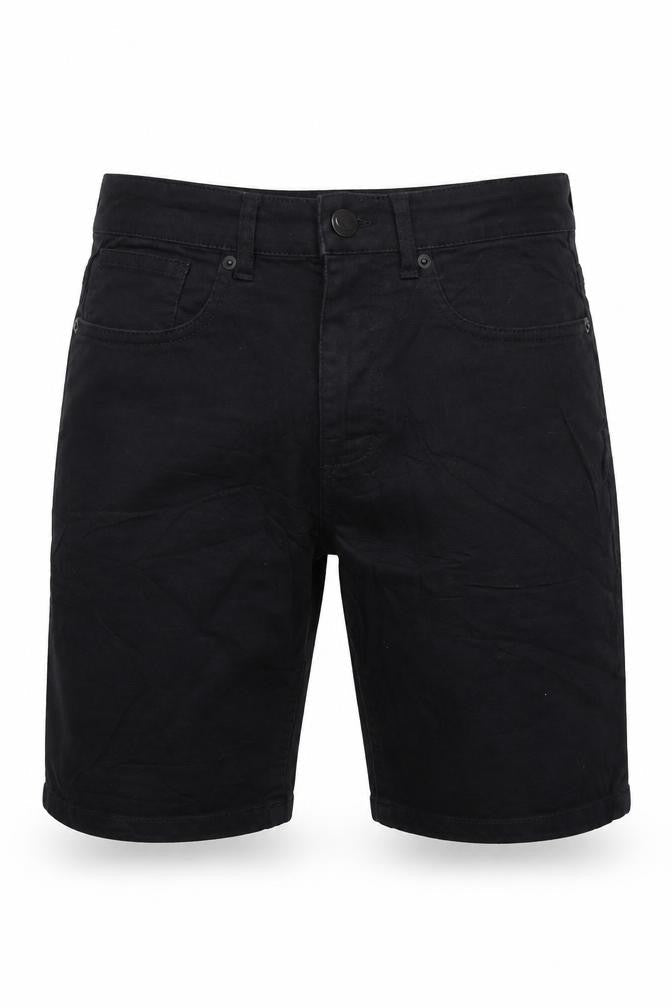 Denim Co. Men’s Black W30 Slim Stretch Denim 5-Pocket Shorts