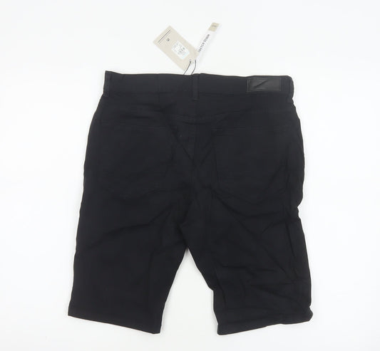 Denim Co. Men’s Black W30 Slim Stretch Denim 5-Pocket Shorts