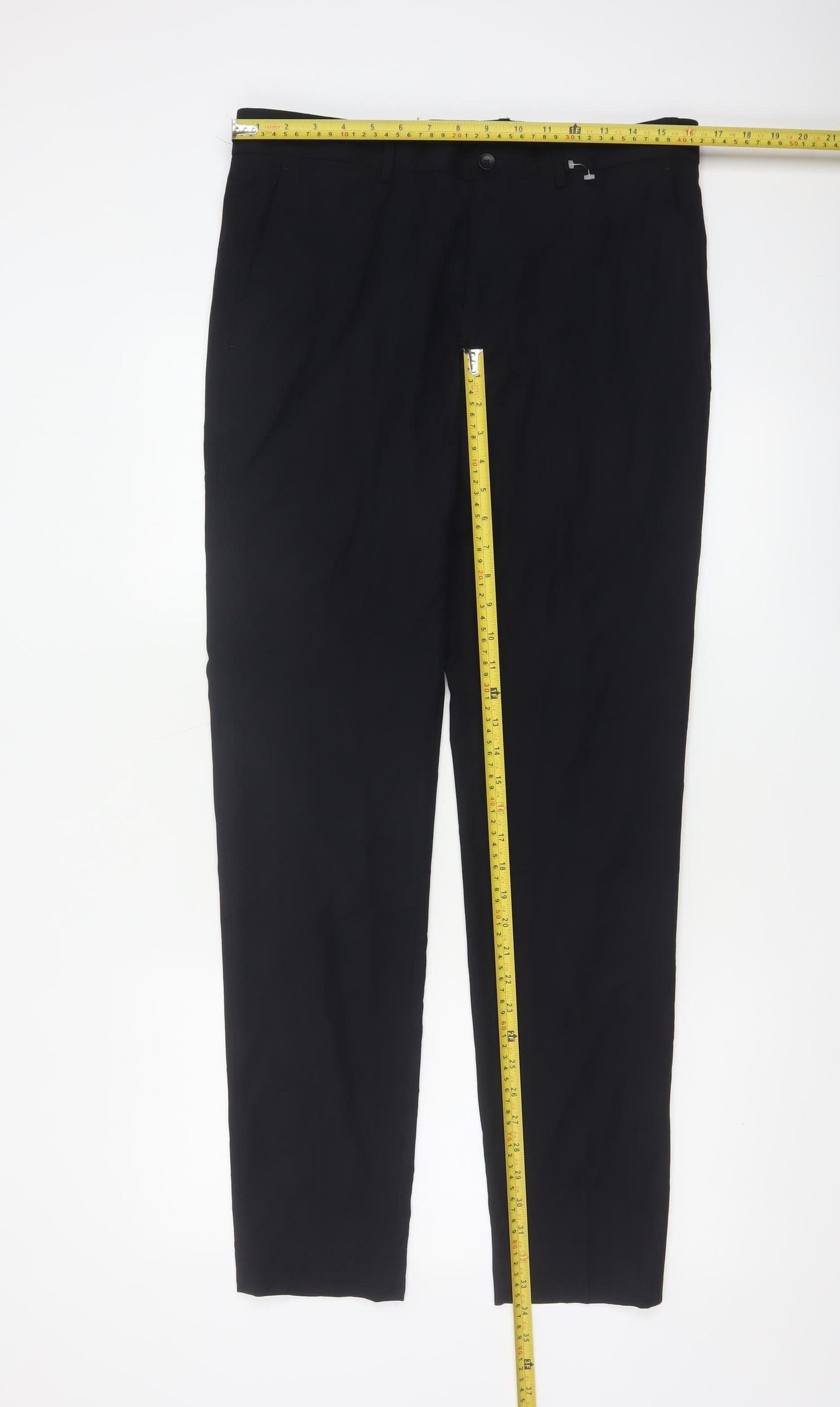 Zara Men’s Black 31 Slim Tapered Stretch Dress Trousers
