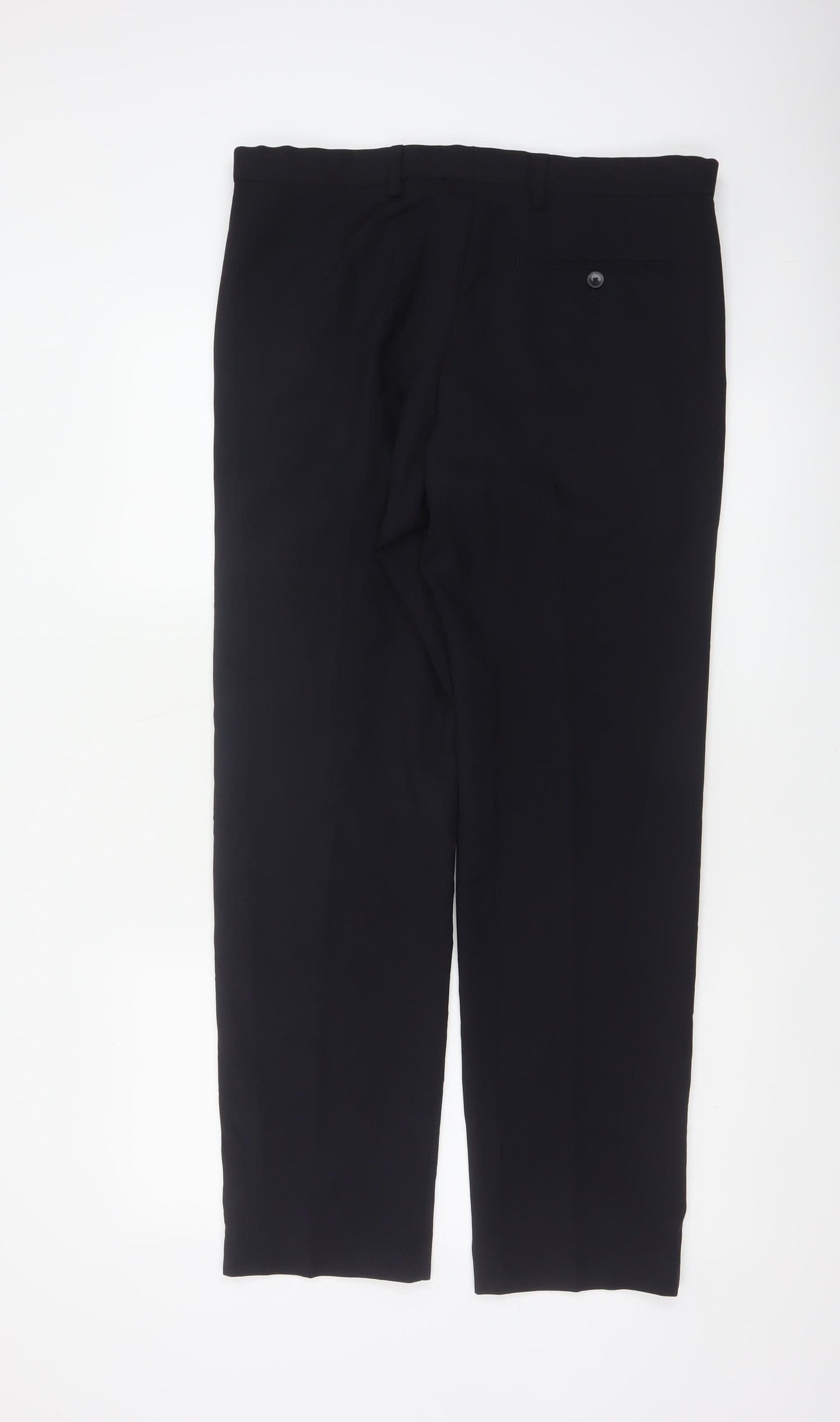 Marks and Spencer Men's Navy 34/31 Slim Fit Dress Trousers