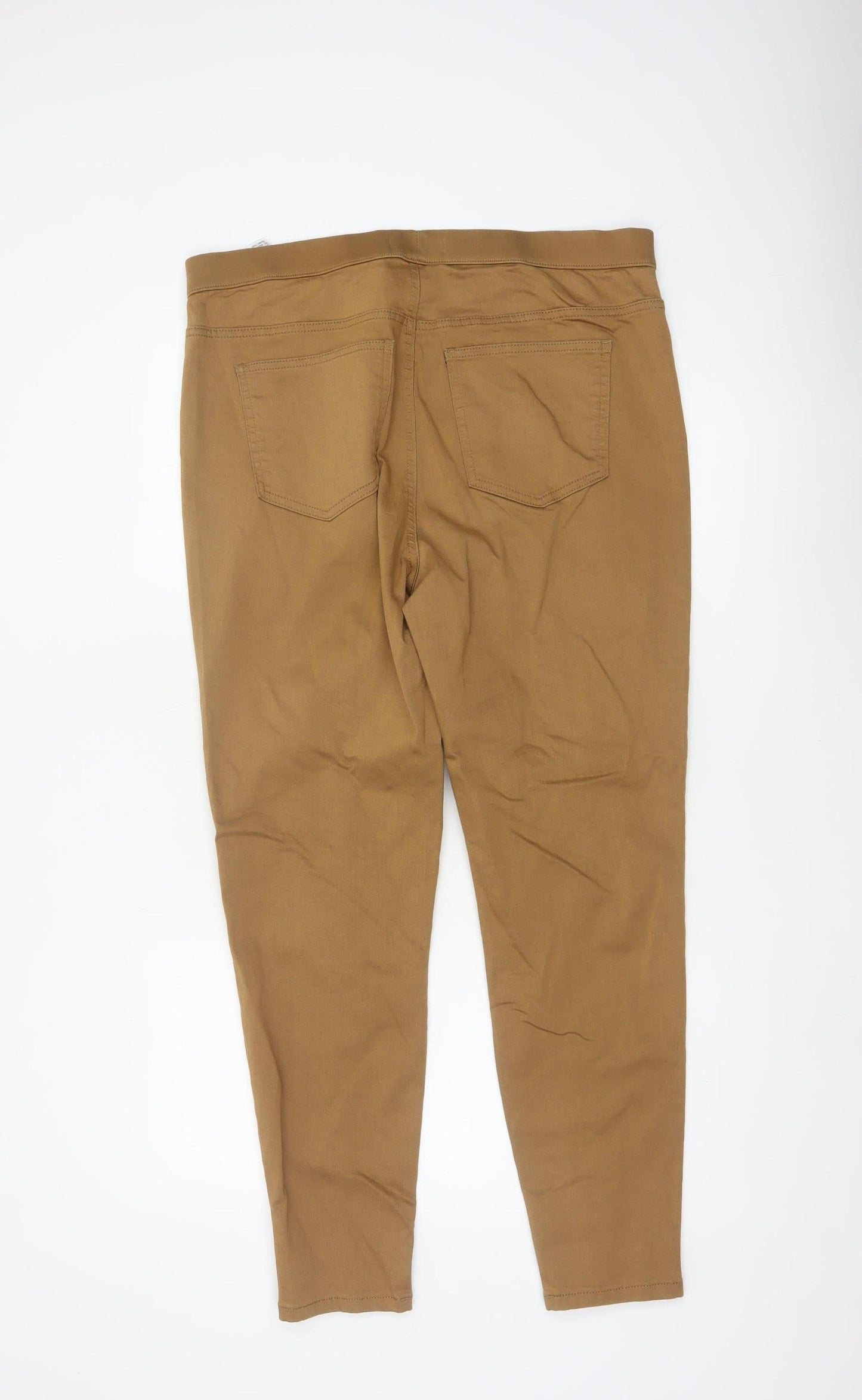 Marks & Spencer Men Brown UK 18 Long Skinny Stretch Jeggings Trousers