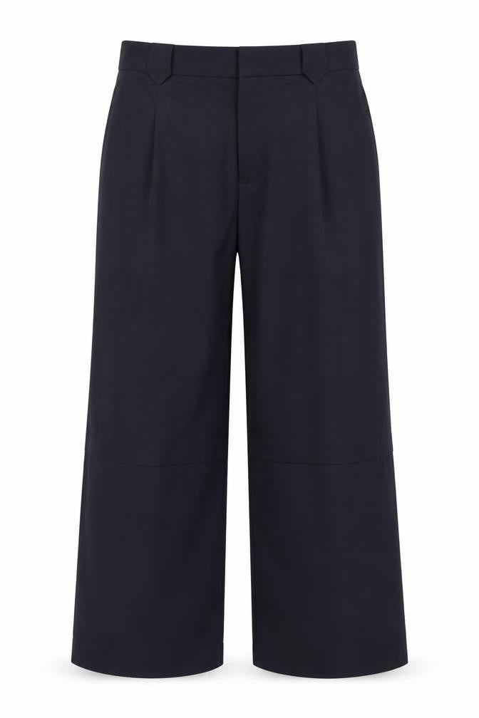 Zara Women Black XL Wide-Leg Tailored Stretch Trousers Workwear