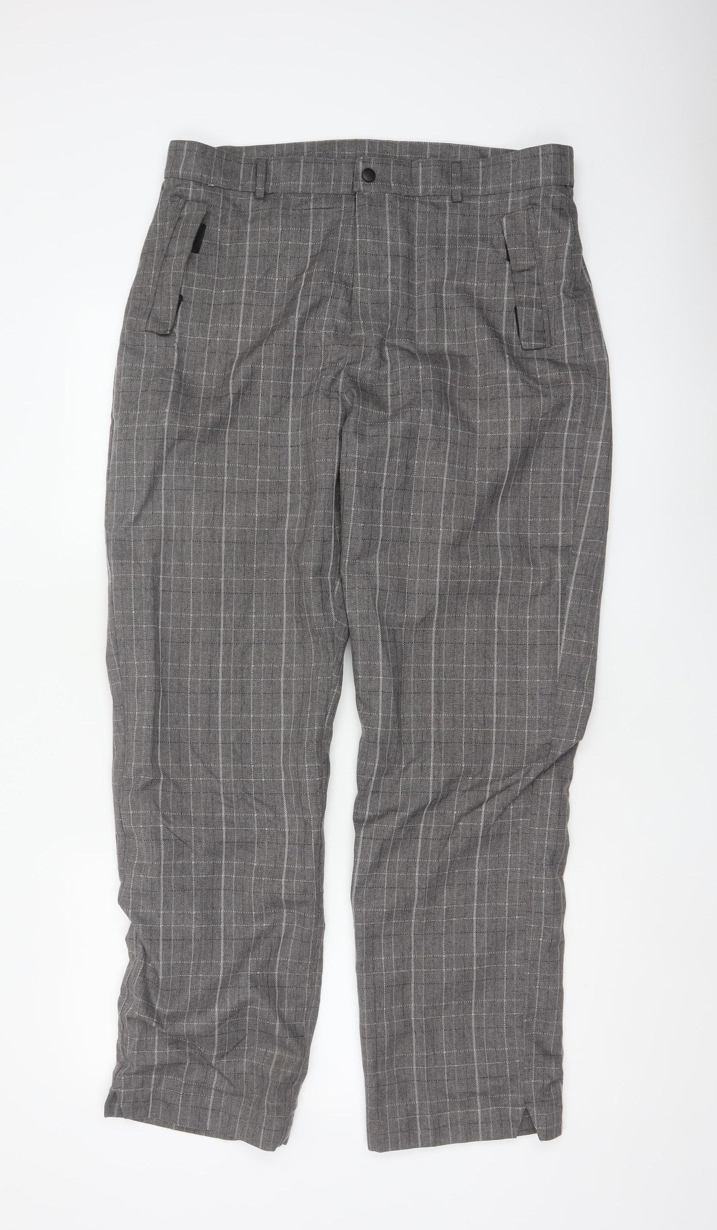 PING Collection Men's Grey Plaid W34 L31 Straight Golf Trousers