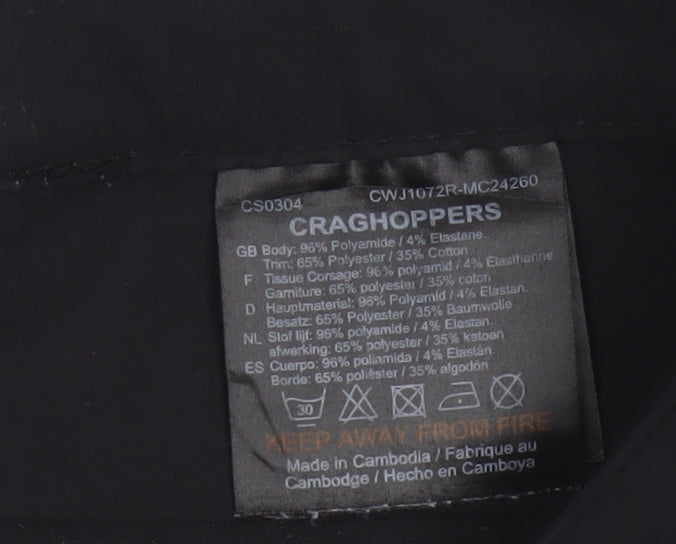 Craghoppers Women’s Black UK 14 Regular Stretch Hiking Trousers