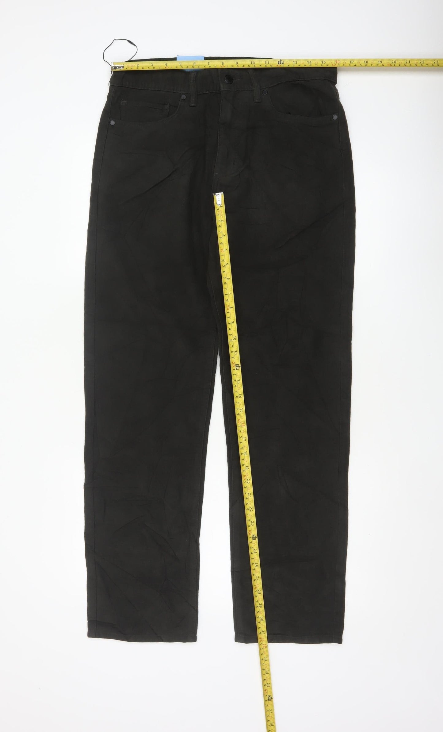 Marks and Spencer Men’s Black 32x31 Regular Fit Cotton Trousers