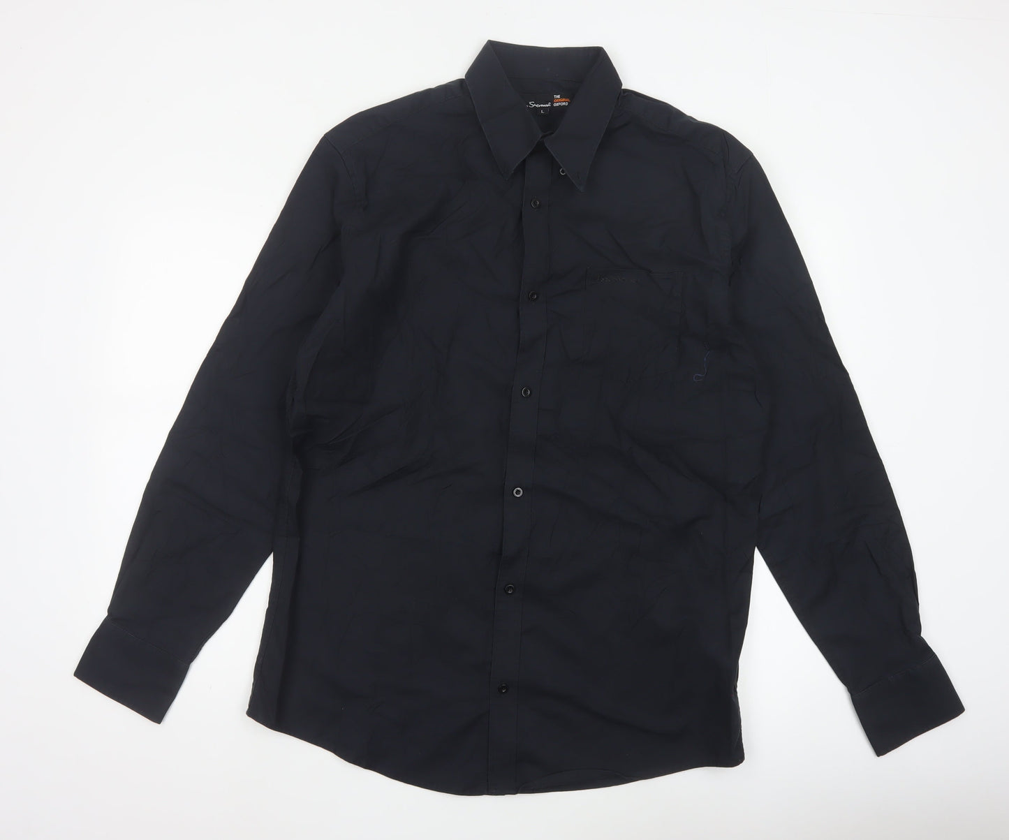 Ben Sherman Men’s Black L Original Oxford Long Sleeve Button-Up Shirt