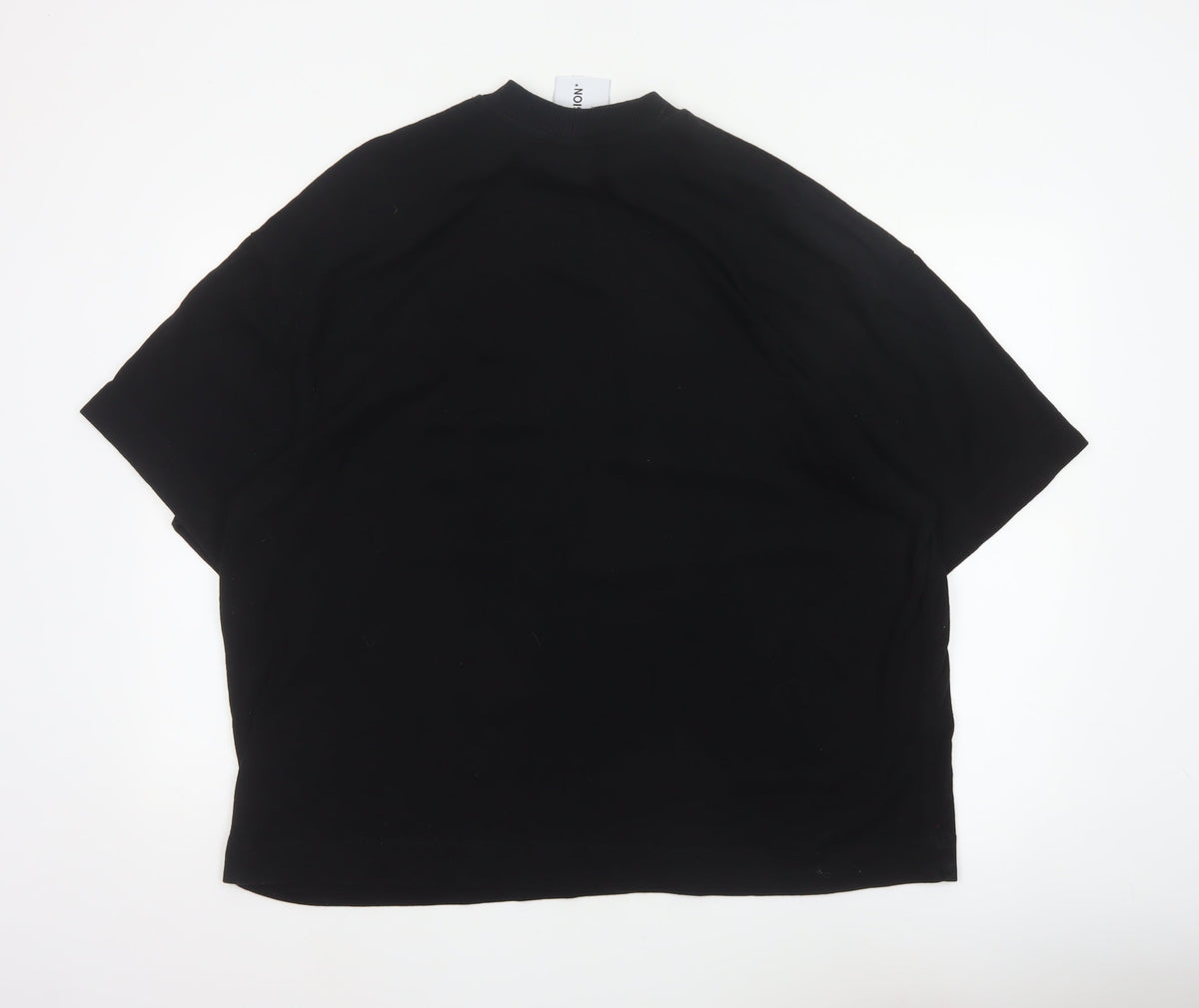 Brand and care label for Collusion Men’s Black L Hot Surf Skull Graphic Oversized T-Shirt