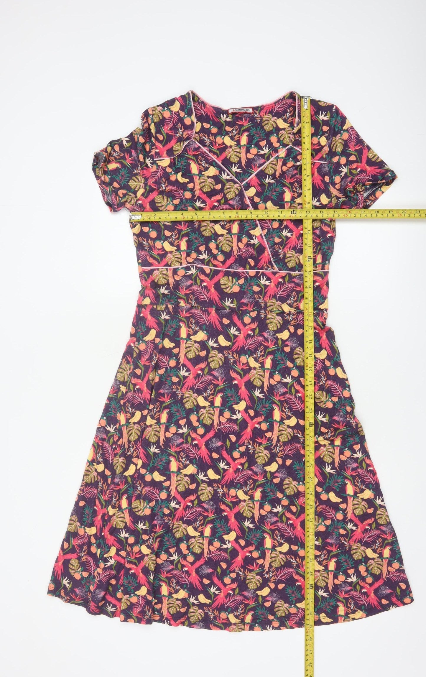 Joe Browns Women's Multicoloured UK 10 Fit & Flare Tropical Dress