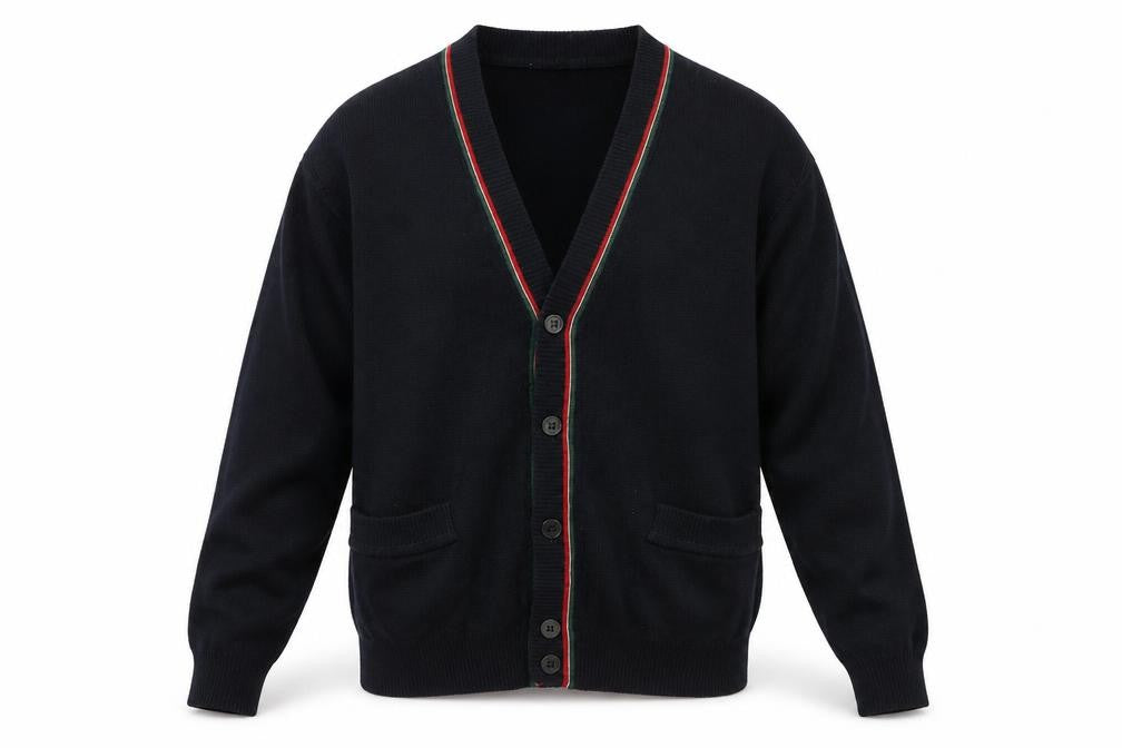 Marks & Spencer Men Black S Vintage V-Neck Button Cardigan Pockets