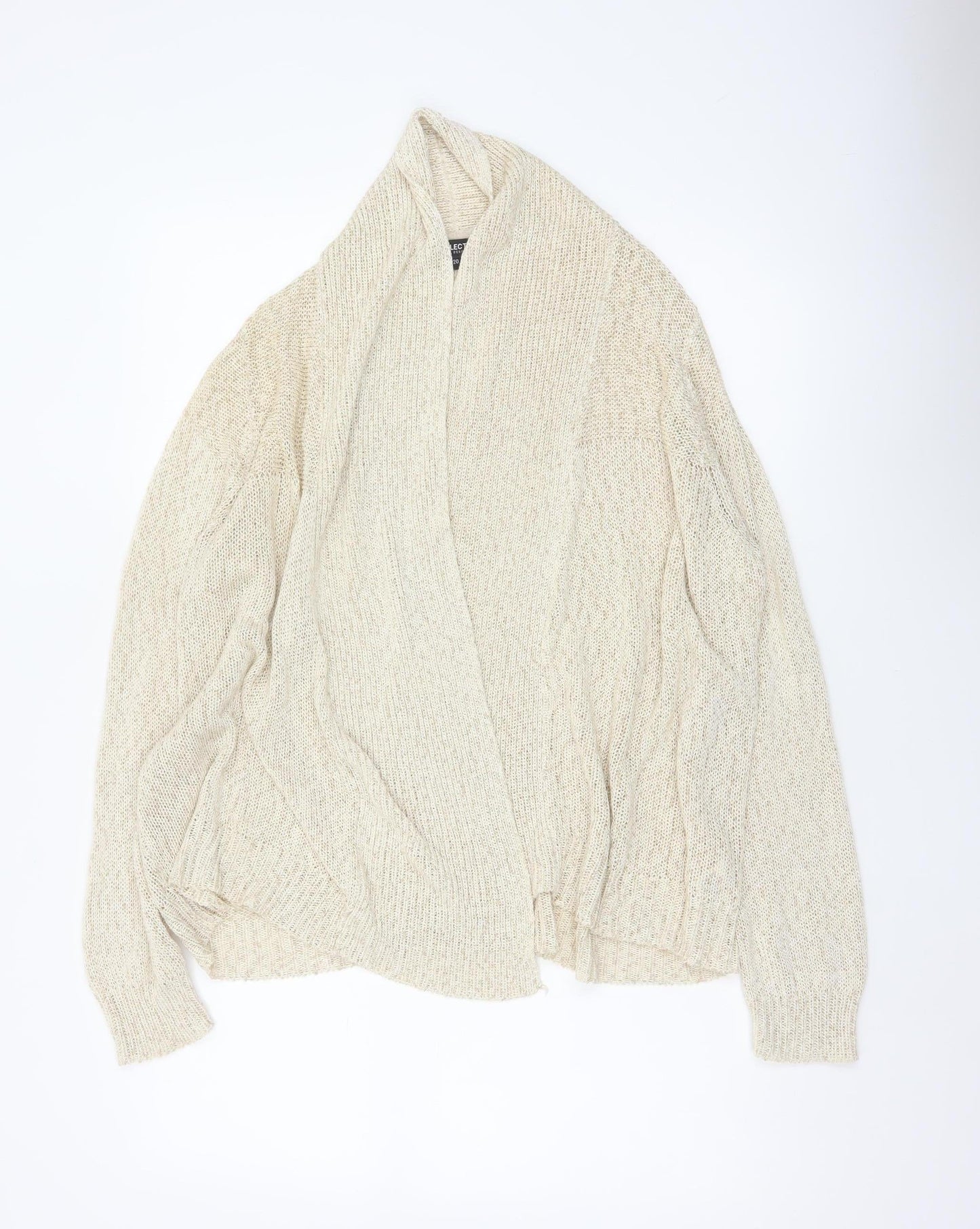 The Collection Debenhams Women's Ivory Size 20 Open Knit Cardigan