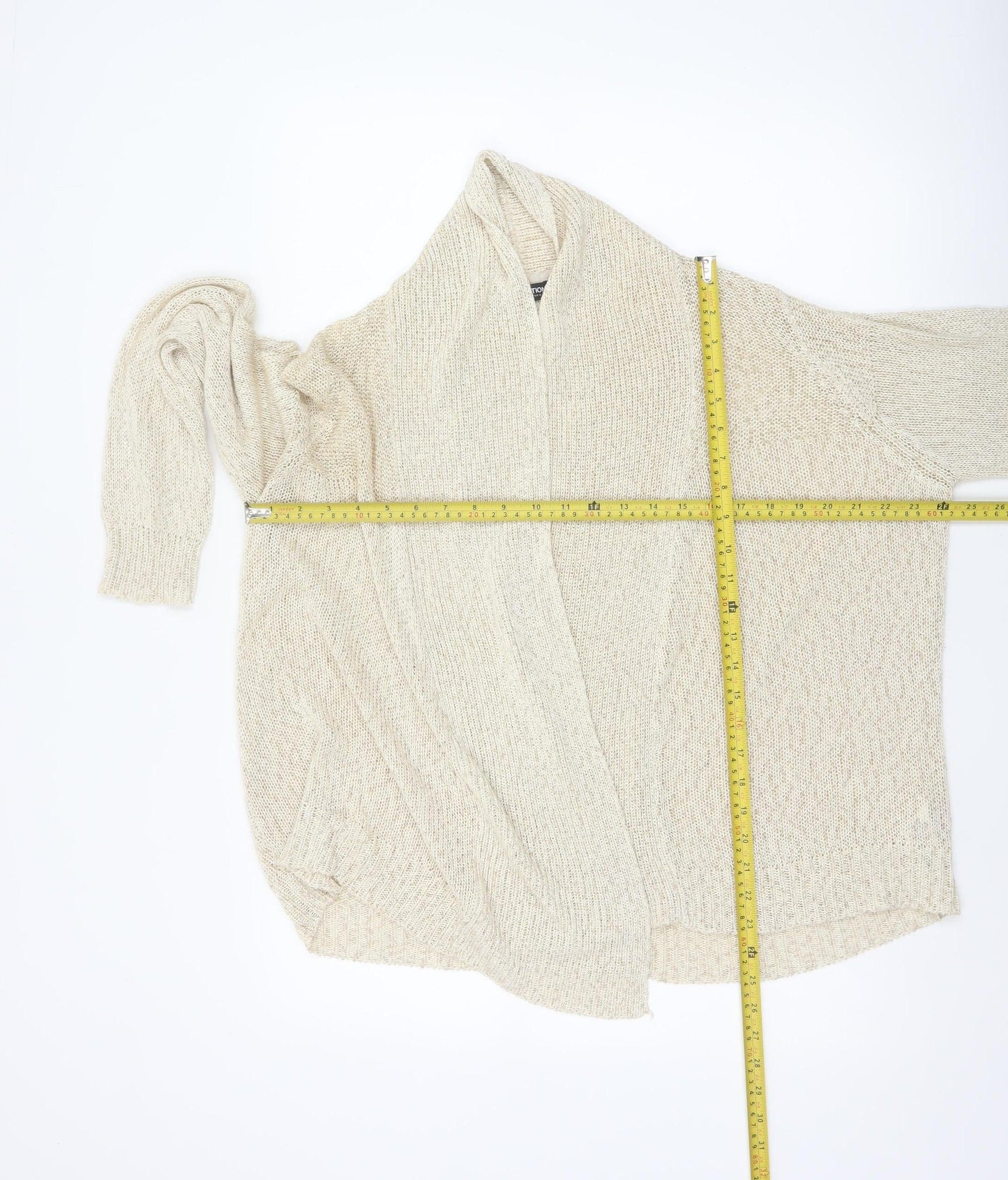 The Collection Debenhams Women's Ivory Size 20 Open Knit Cardigan