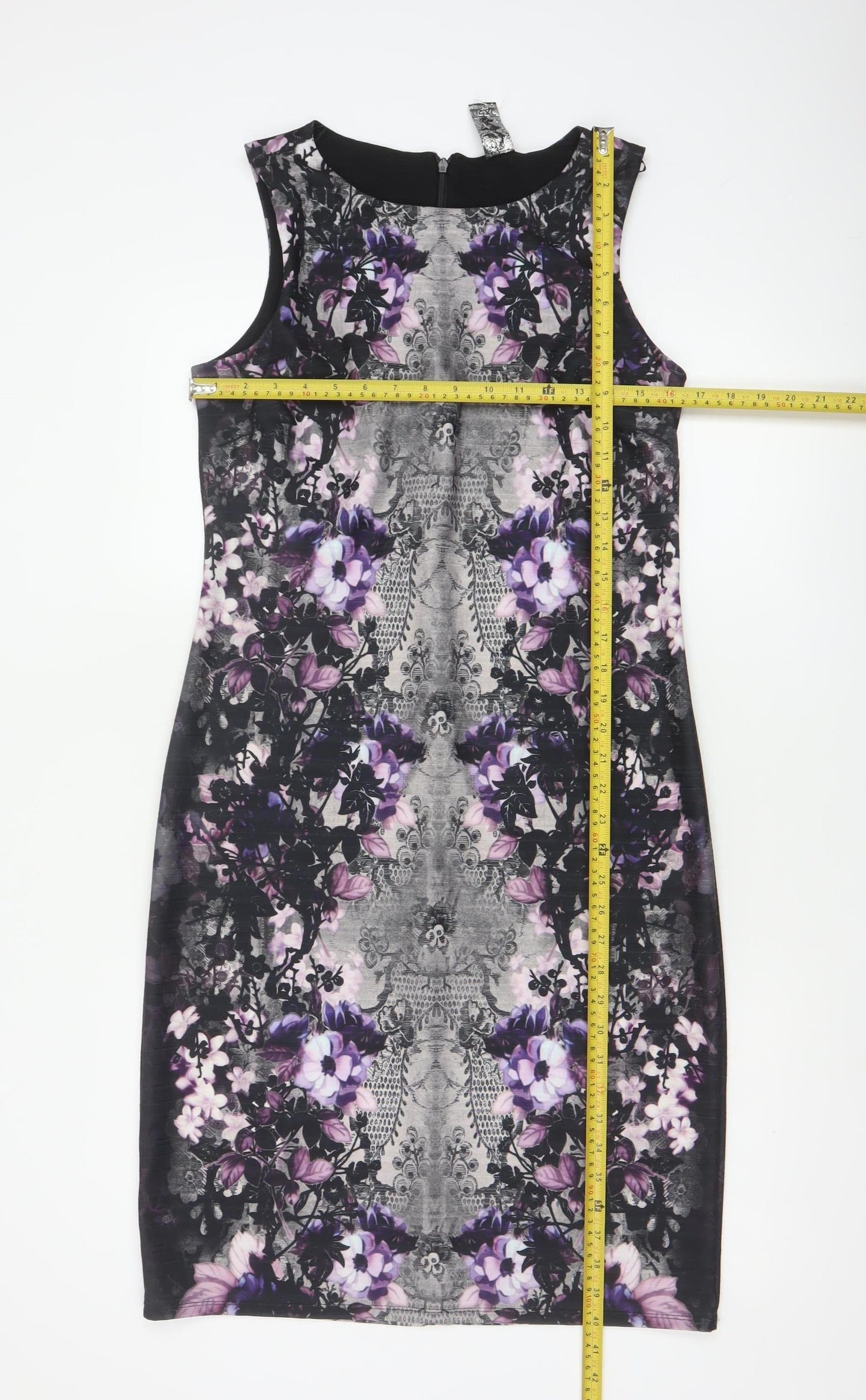 Next Women’s Multicoloured Floral Bodycon Dress UK 14 Sleeveless