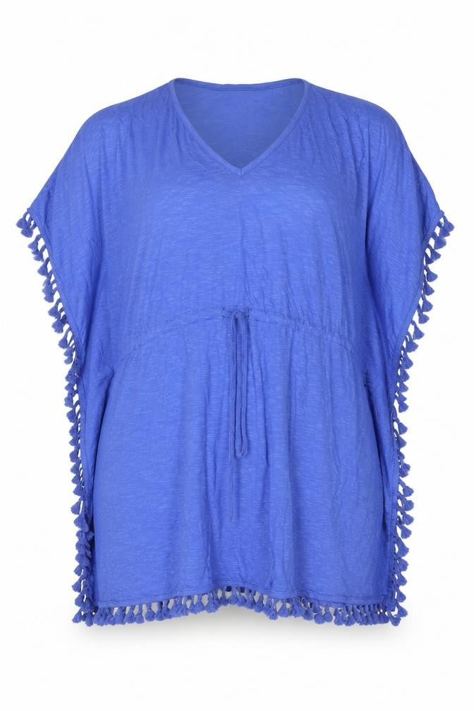 Joe Browns Women’s Blue UK 14 Tassel Drawstring Swim Cover Up