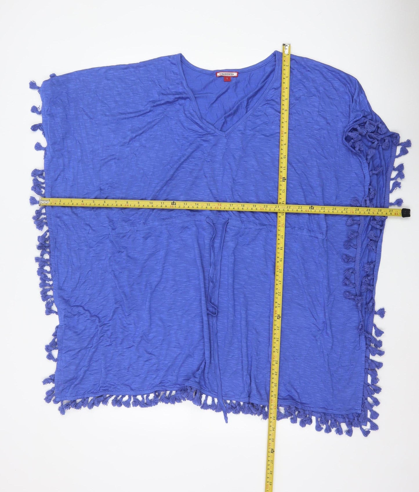 Joe Browns Women’s Blue UK 14 Tassel Drawstring Swim Cover Up