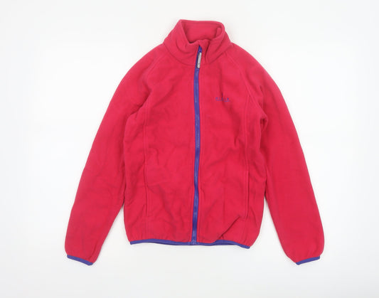 Hi Gear Girls Pink Fleece Jacket Age 9-10 Full Zip Hiking