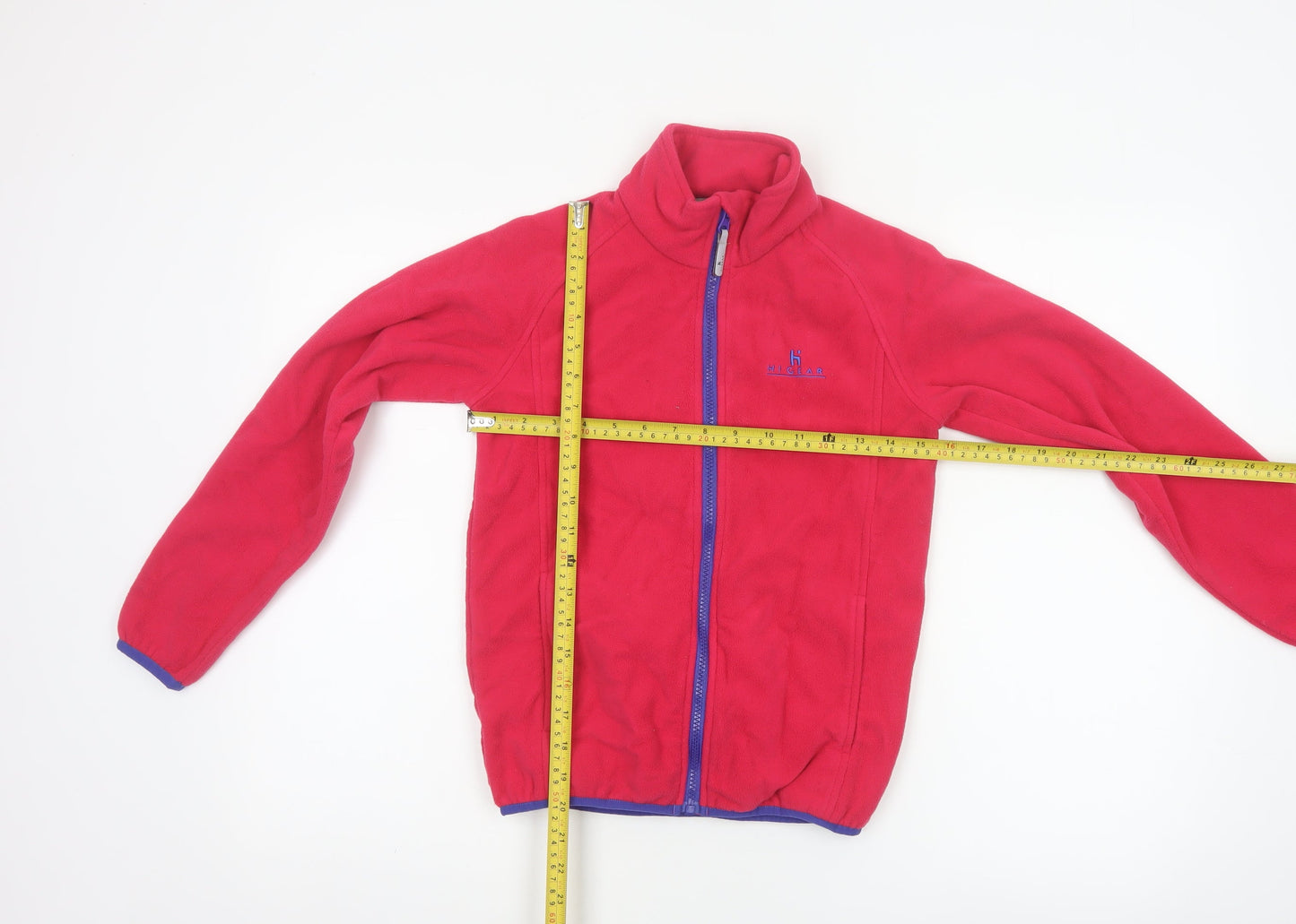 Hi Gear Girls Pink Fleece Jacket Age 9-10 Full Zip Hiking
