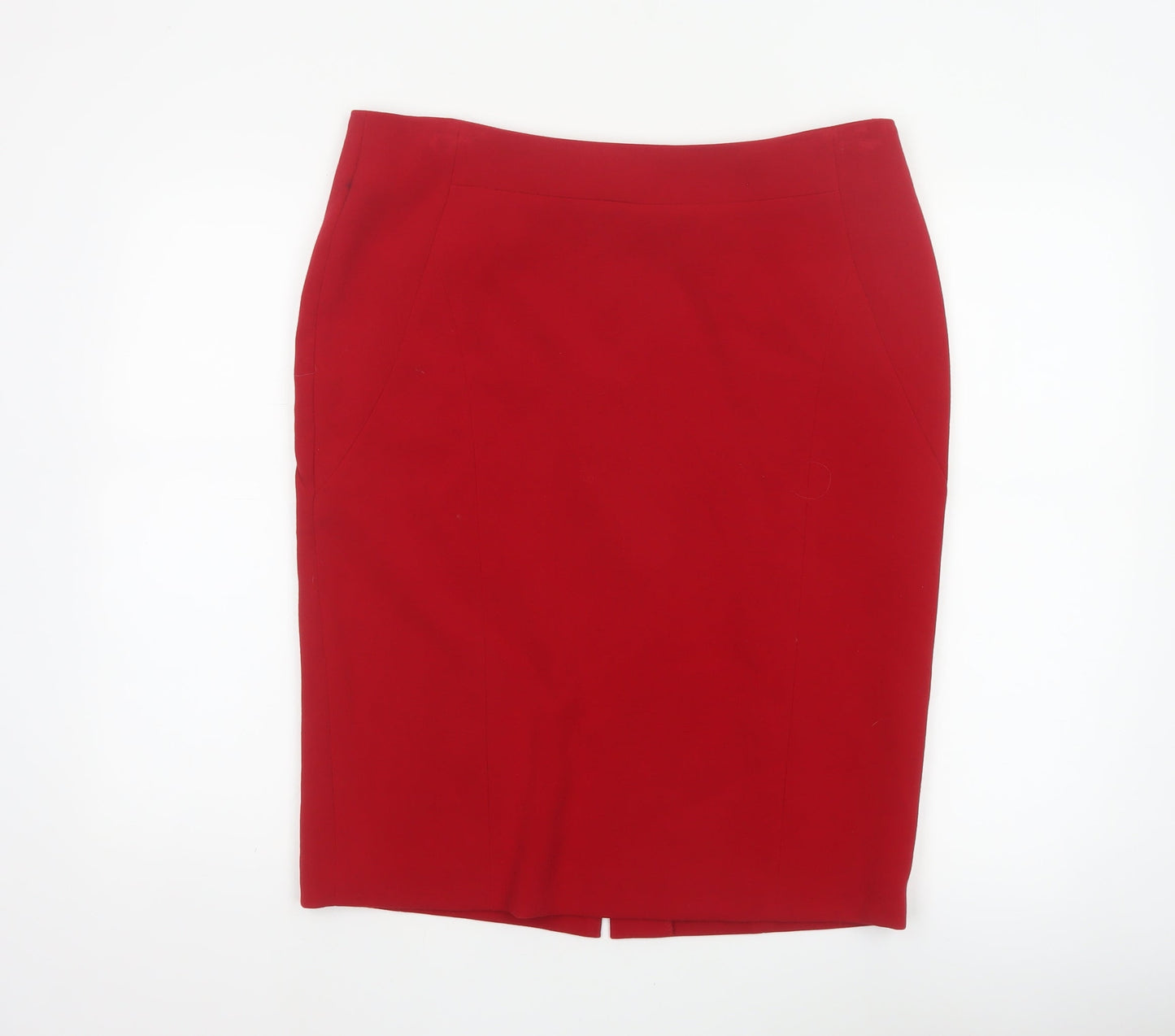 Atelier Gardeur Women Red UK 16 Pencil Knee Length Lined Skirt