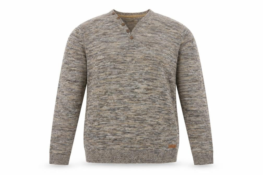 Edc Brand Men's Multicoloured S Cotton Knit Henley Jumper