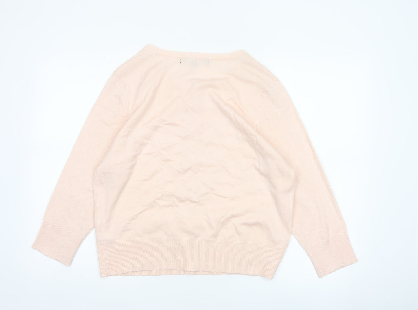 Principles Women Pink Size 18 Button Knit Cardigan with Pockets