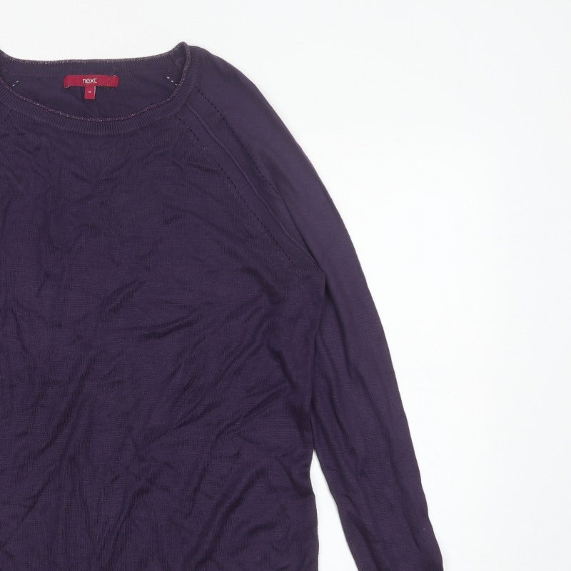Next Women’s Purple Size 14 Crew Neck Raglan Knit Jumper