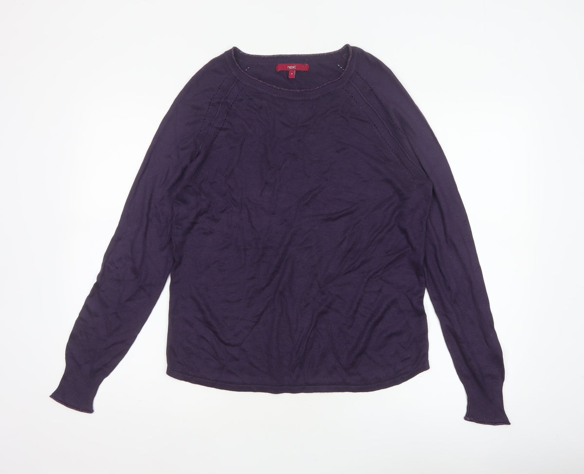 Next Women’s Purple Size 14 Crew Neck Raglan Knit Jumper