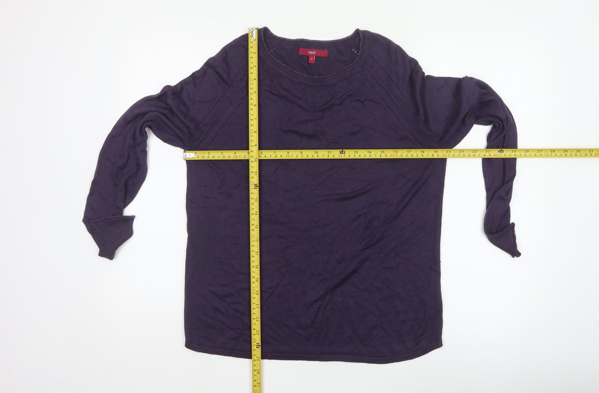 Next Women’s Purple Size 14 Crew Neck Raglan Knit Jumper