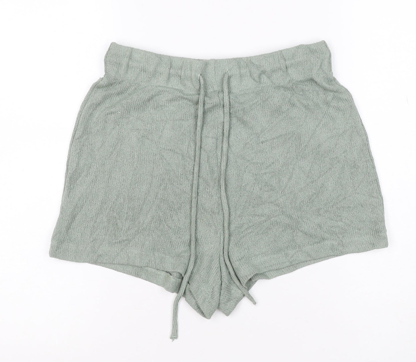 H&M Women’s Green S High Waist Knit Drawstring Sweat Shorts