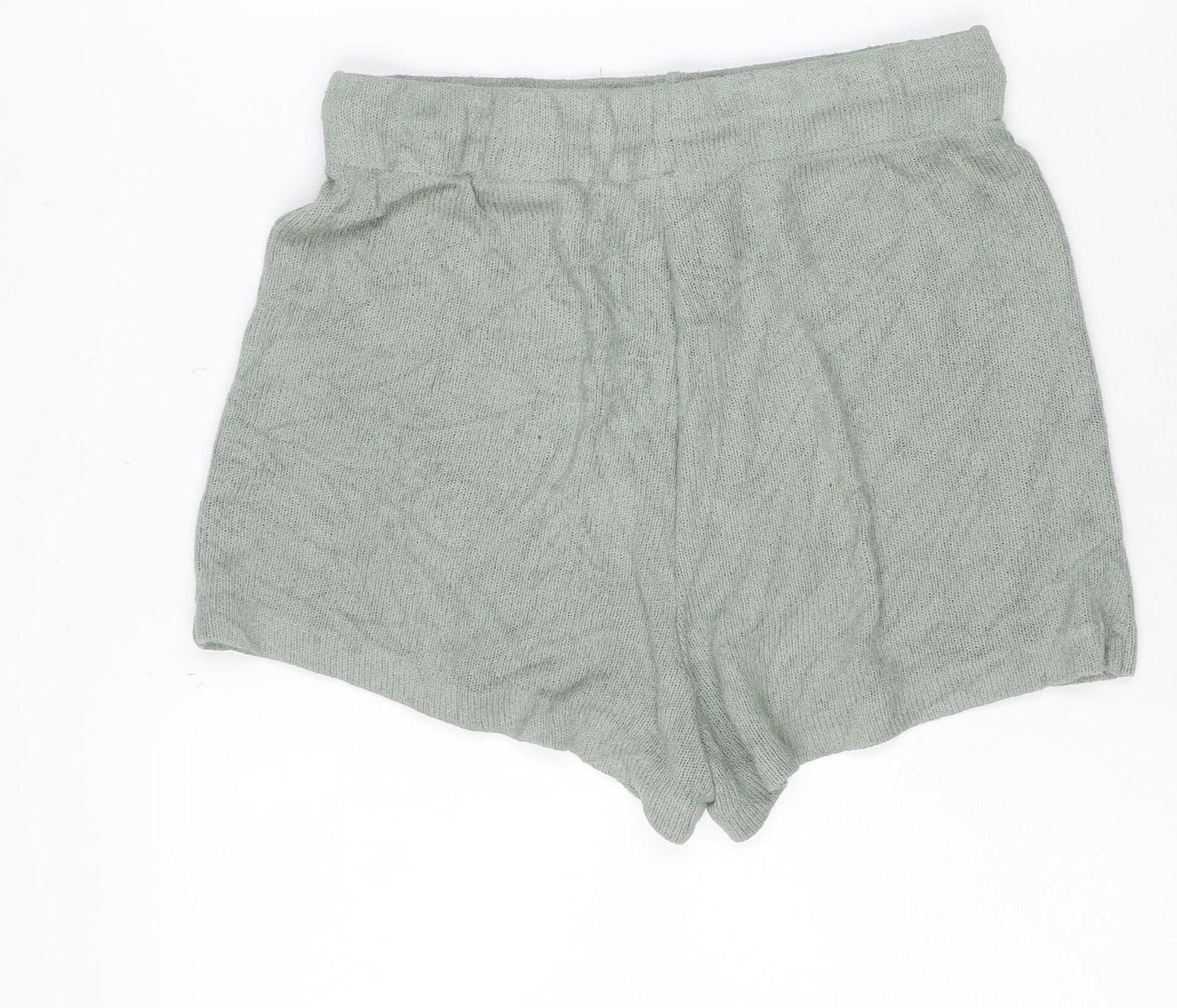 H&M Women’s Green S High Waist Knit Drawstring Sweat Shorts