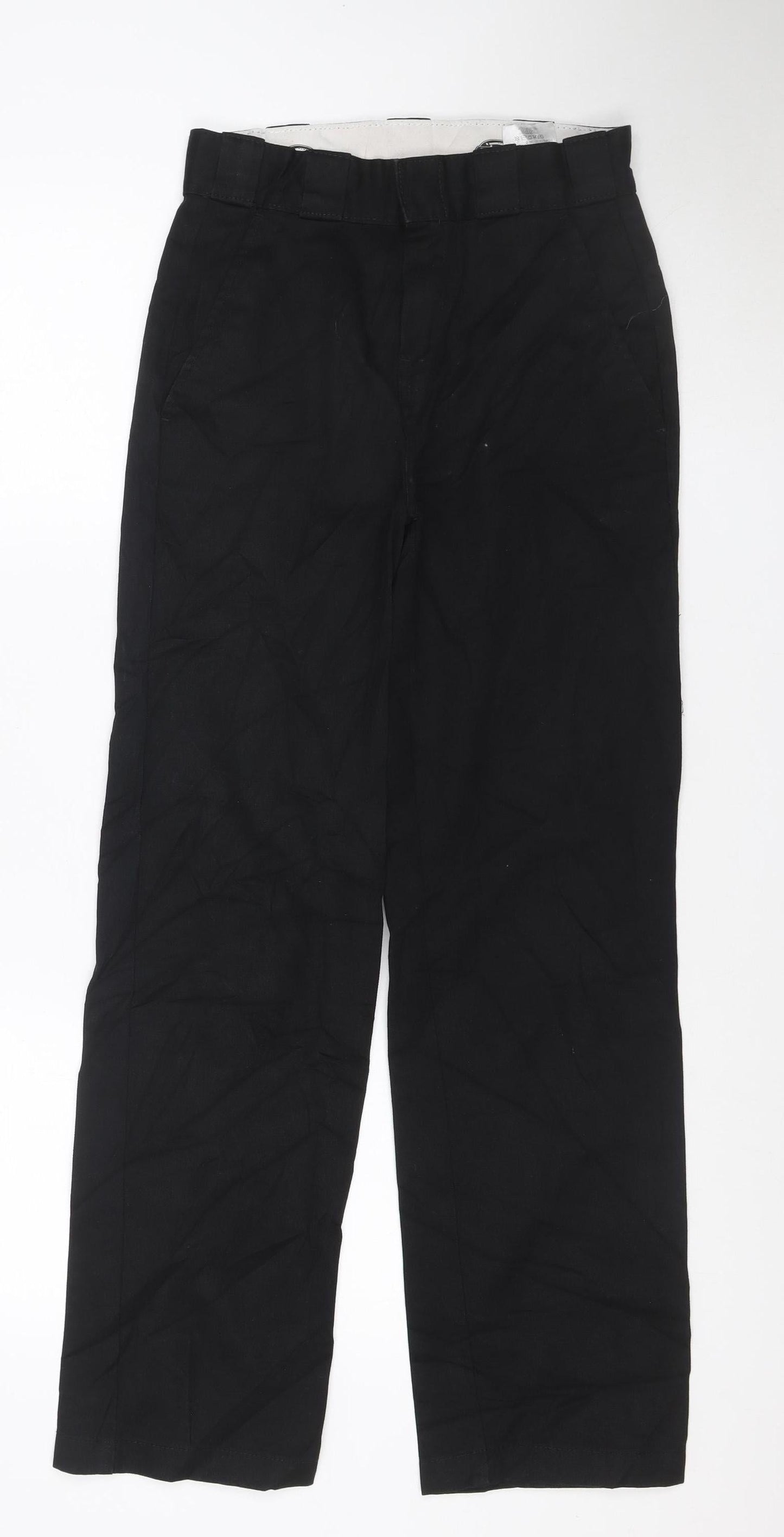 Dickies Men’s Black W24 Work Trousers Straight Leg Cotton Blend