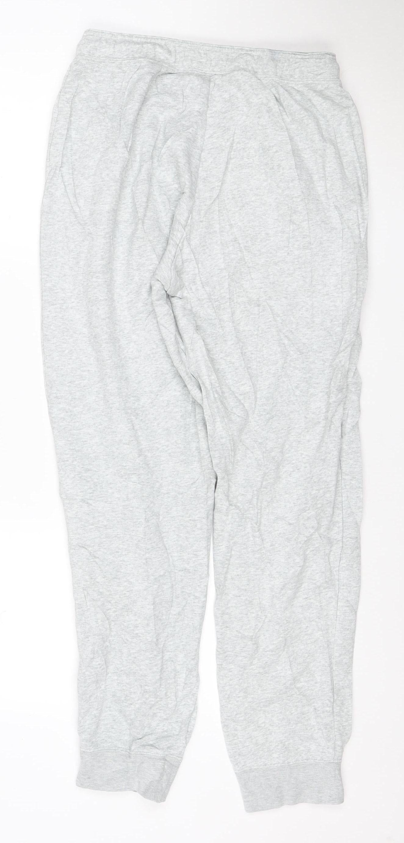 Nike Men’s Grey M Jogger Sweatpants Fleece Drawstring Logo