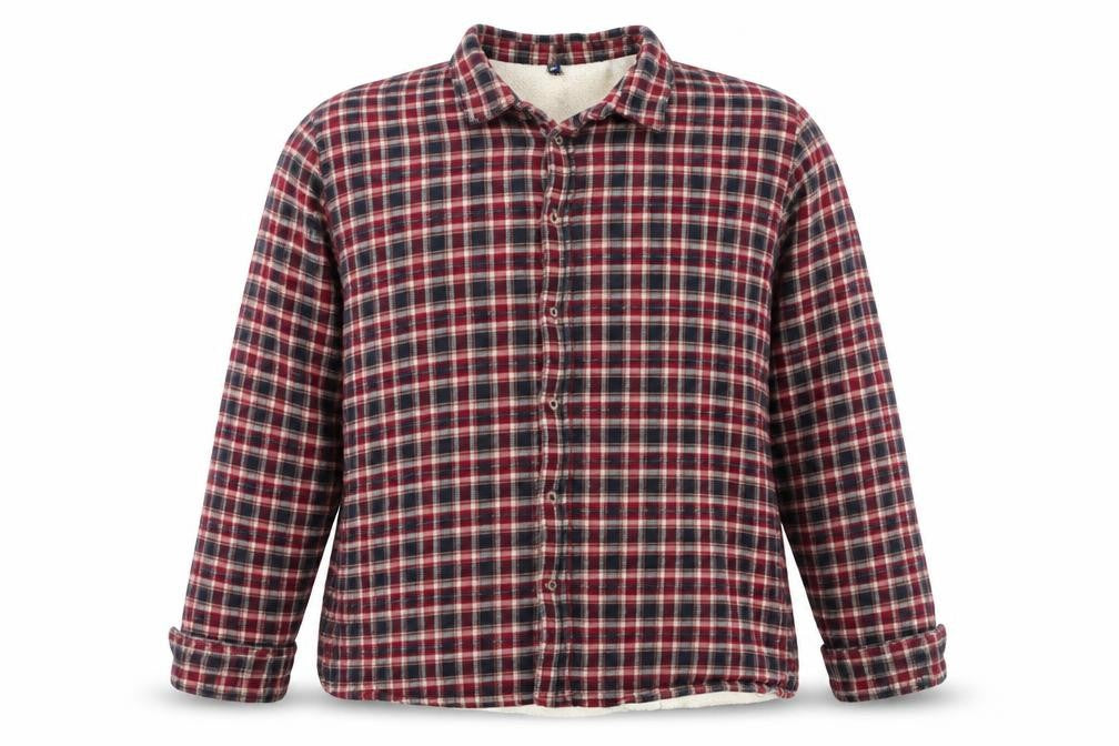 Premier Man Men’s XL Red Plaid Cotton Fleece Lined Jacket
