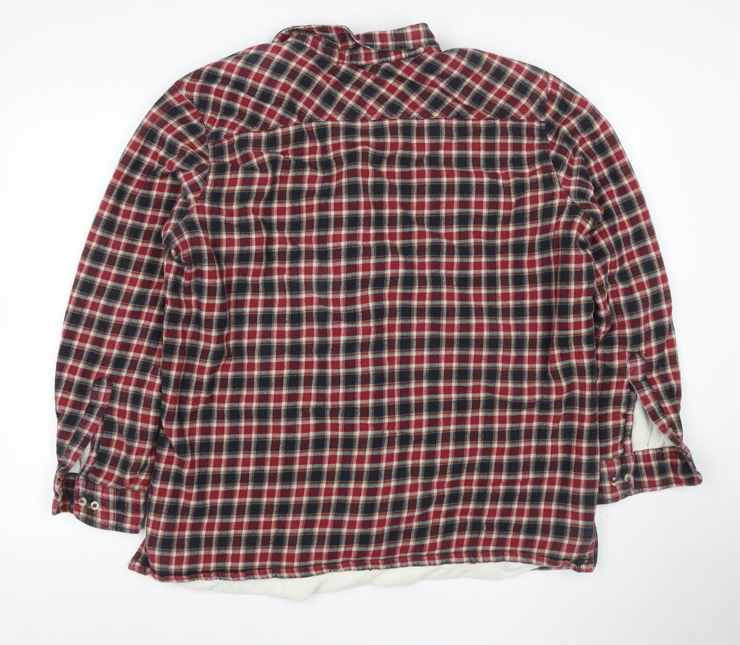 Premier Man Men’s XL Red Plaid Cotton Fleece Lined Jacket