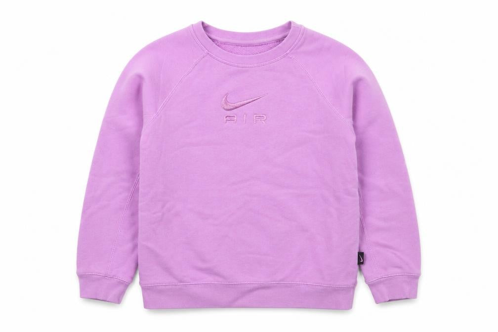 Nike Girls Purple 158cm Air Logo Embroidered Crew Neck Sweatshirt