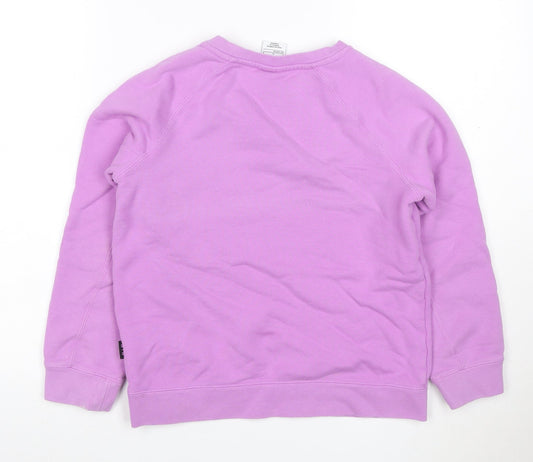 Nike Girls Purple 158cm Air Logo Embroidered Crew Neck Sweatshirt