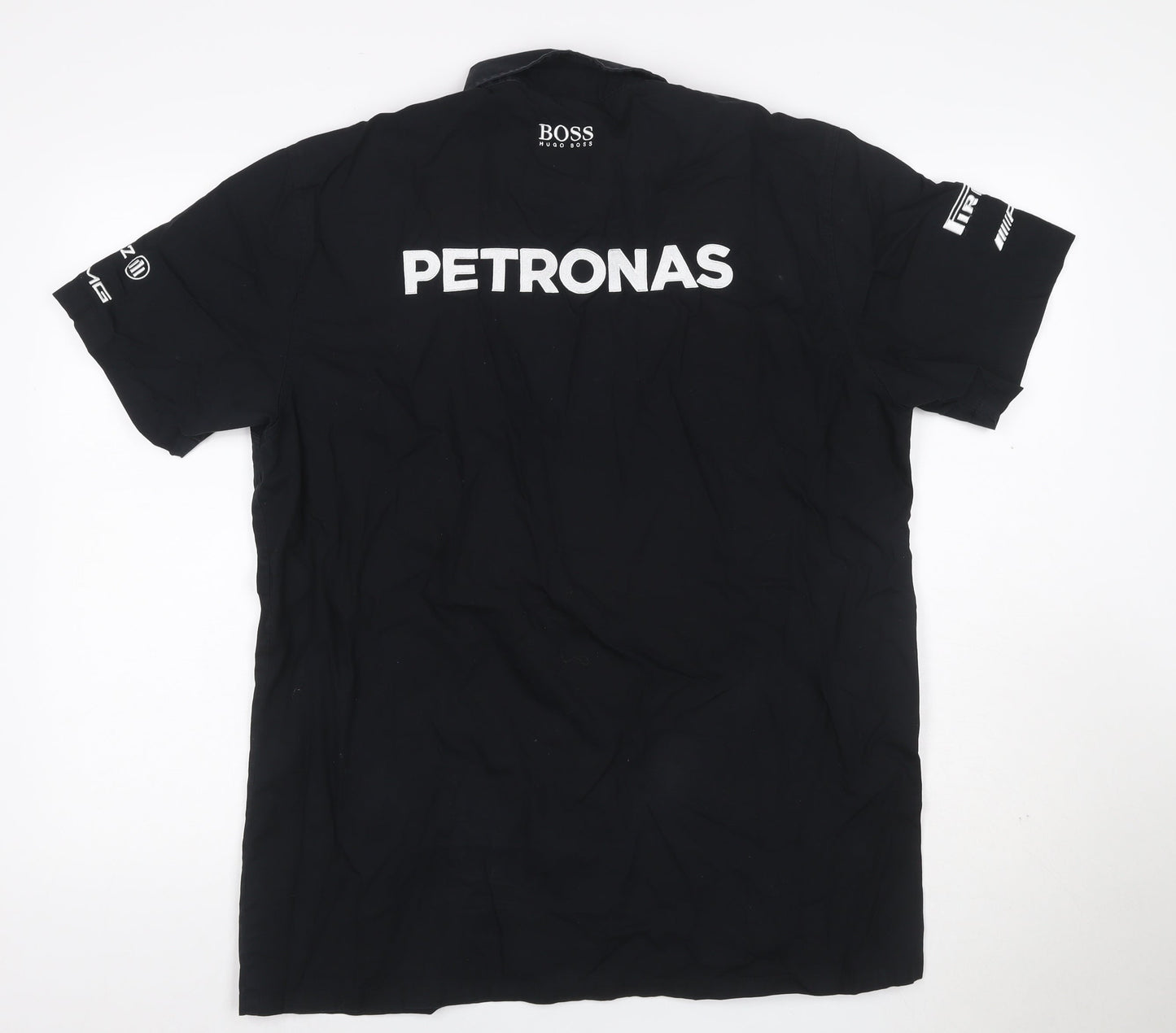 Hugo Boss Men’s Black L Mercedes AMG Petronas F1 Button-Up Shirt