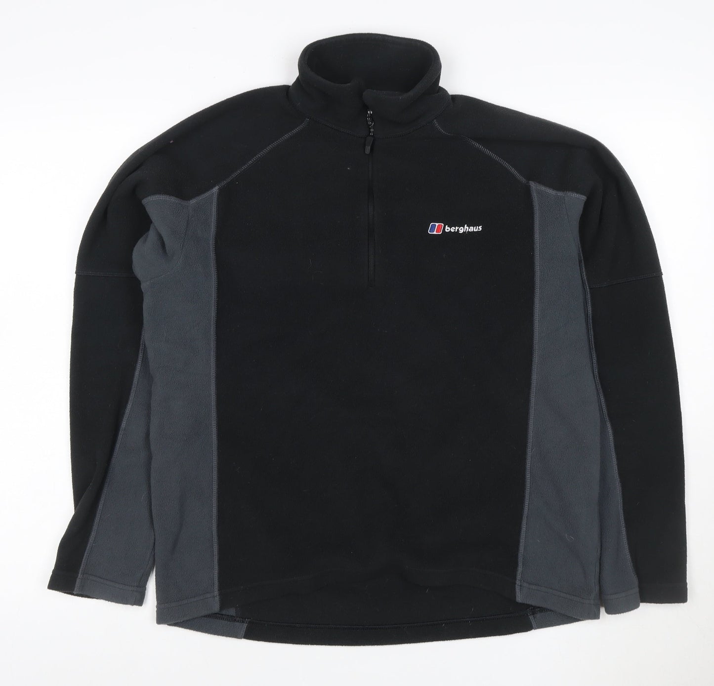 Berghaus Men’s Black Grey M 1/4 Zip Fleece Sweatshirt Hiking