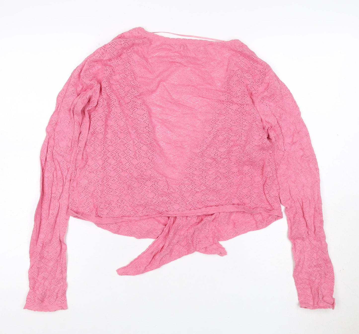 Seasalt Women Pink UK 10 Treloyhan Open Knit Tie Front Cardigan
