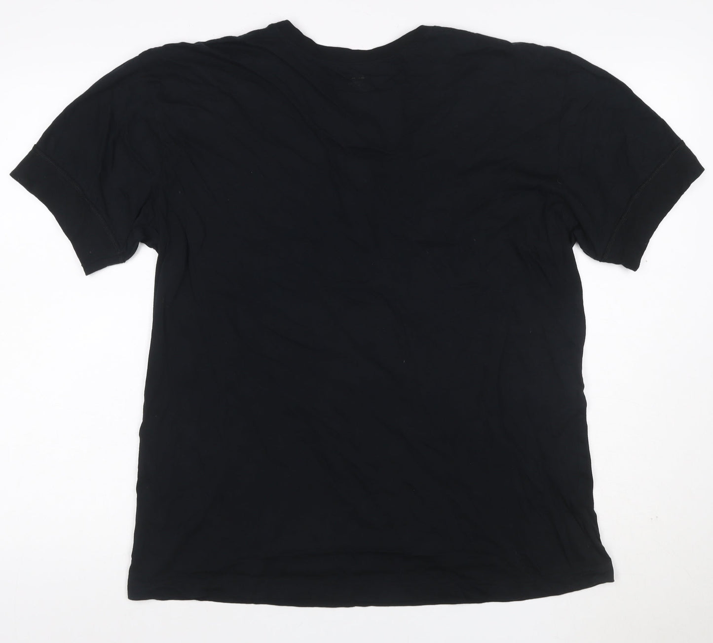 Polo Ralph Lauren Men Black L Cotton Henley Short Sleeve T-Shirt