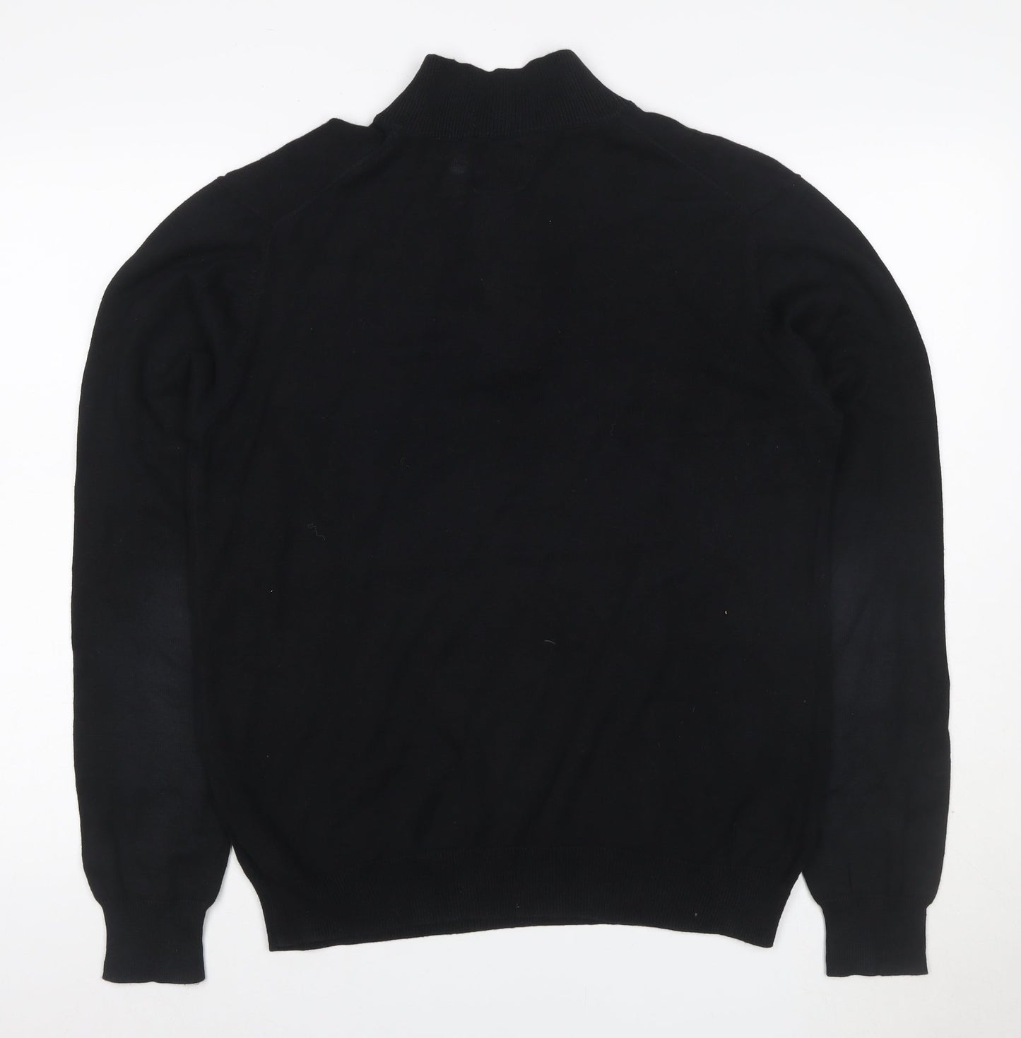 American Dry Goods Company Men Black M 1/4 Zip Cotton Jumper