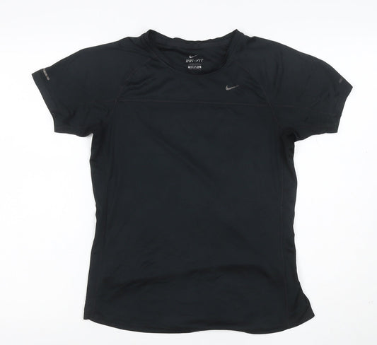 Nike Women’s Black M Dri-FIT Running Gym Athletic Jersey T-Shirt