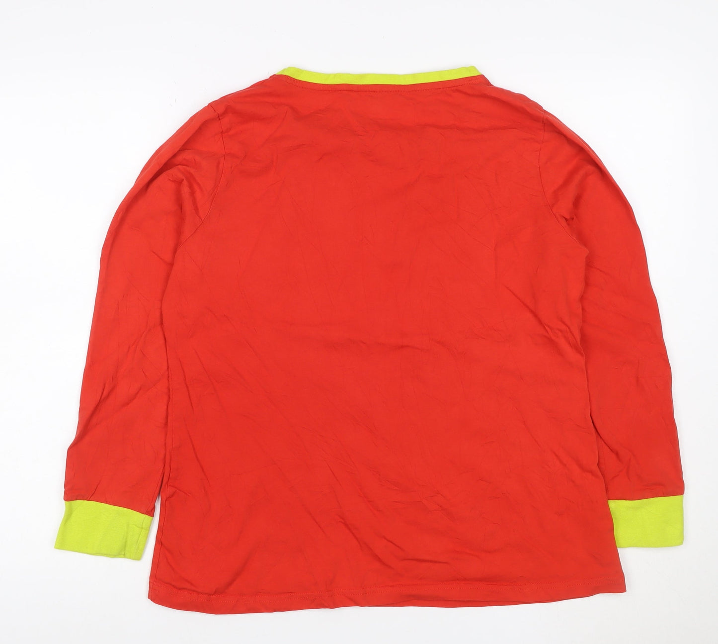 The Grinch Teens Red Size 14 Long Sleeve Christmas Pyjama Top Cotton