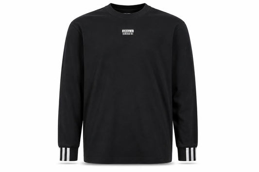 adidas Mens Black XL Long Sleeve Logo Graphic T-Shirt
