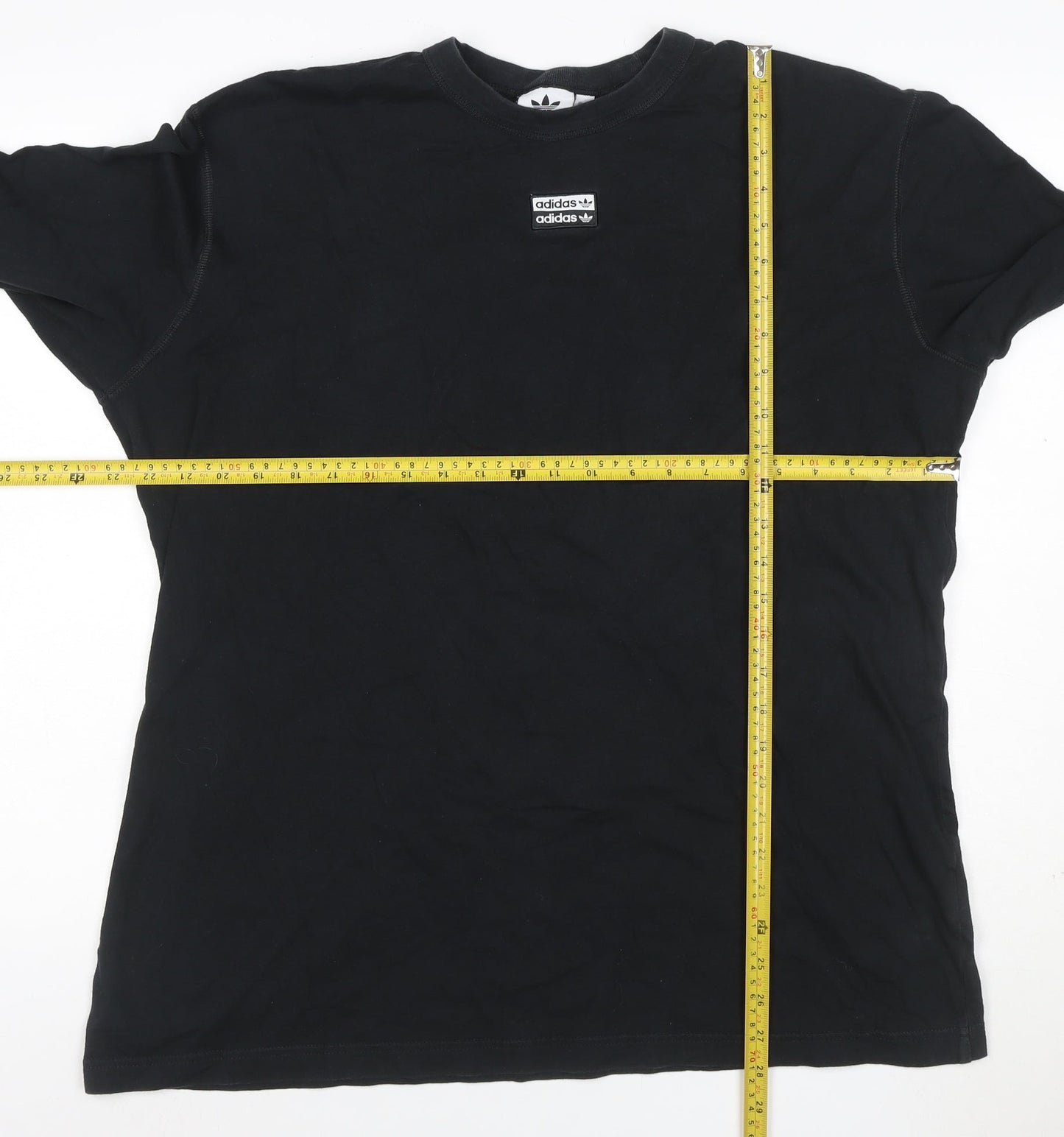 adidas Mens Black XL Long Sleeve Logo Graphic T-Shirt