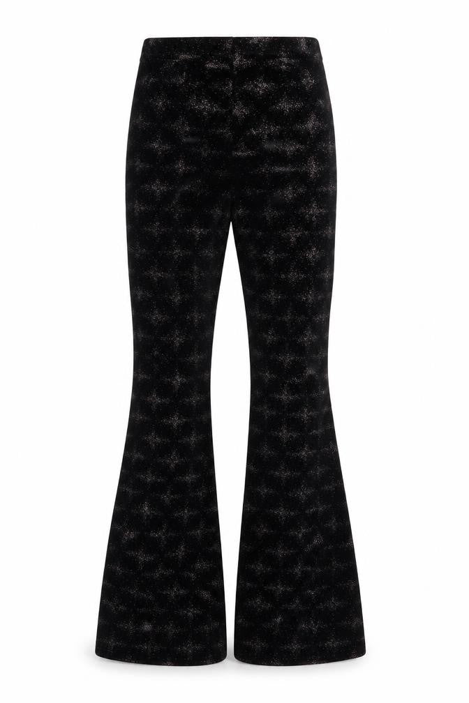 Z Outfitters Women Black Glitter Bootcut Leggings S Petite