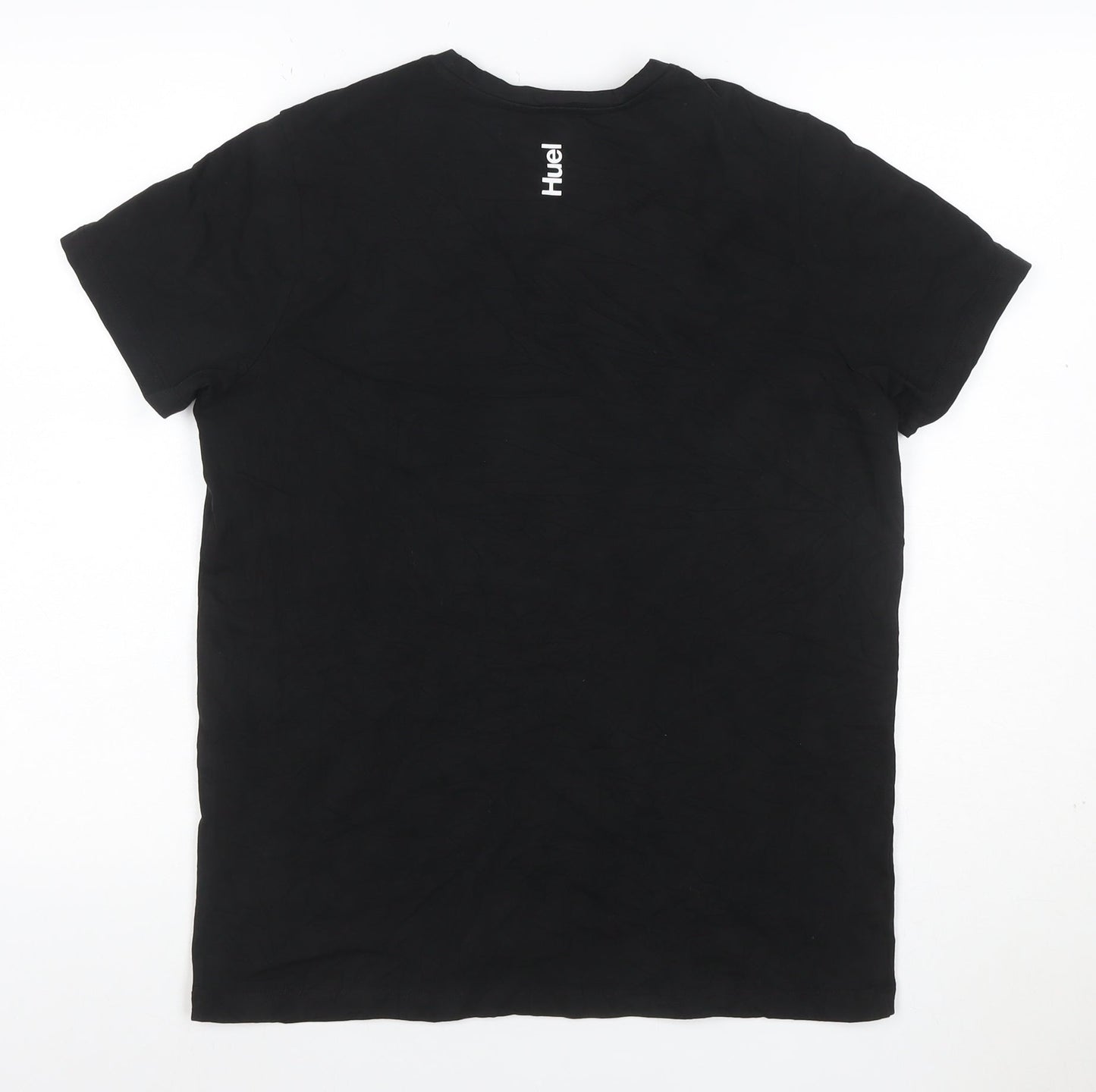 Huel Men’s Black L Logo Cotton Crew Neck Short Sleeve T-Shirt