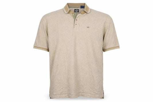 Dockers Men’s Beige XL Cotton Short Sleeve Logo Polo Shirt
