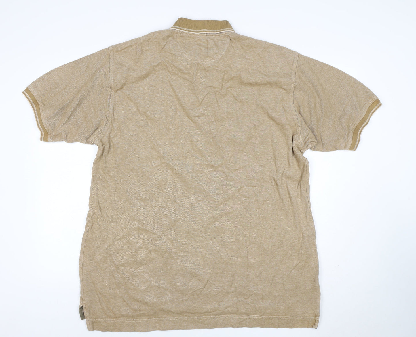Dockers Men’s Beige XL Cotton Short Sleeve Logo Polo Shirt