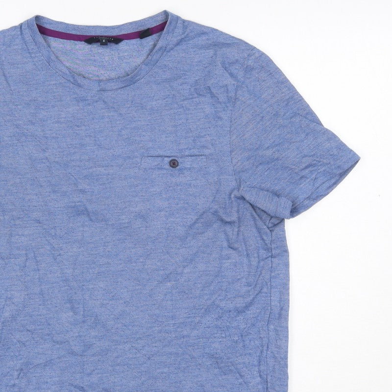 Additional view of Ted Baker London Men’s Blue, size L, Crew Neck Pocket T-Shirt