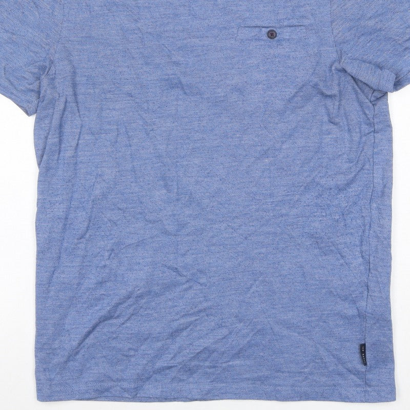 Additional view of Ted Baker London Men’s Blue, size L, Crew Neck Pocket T-Shirt